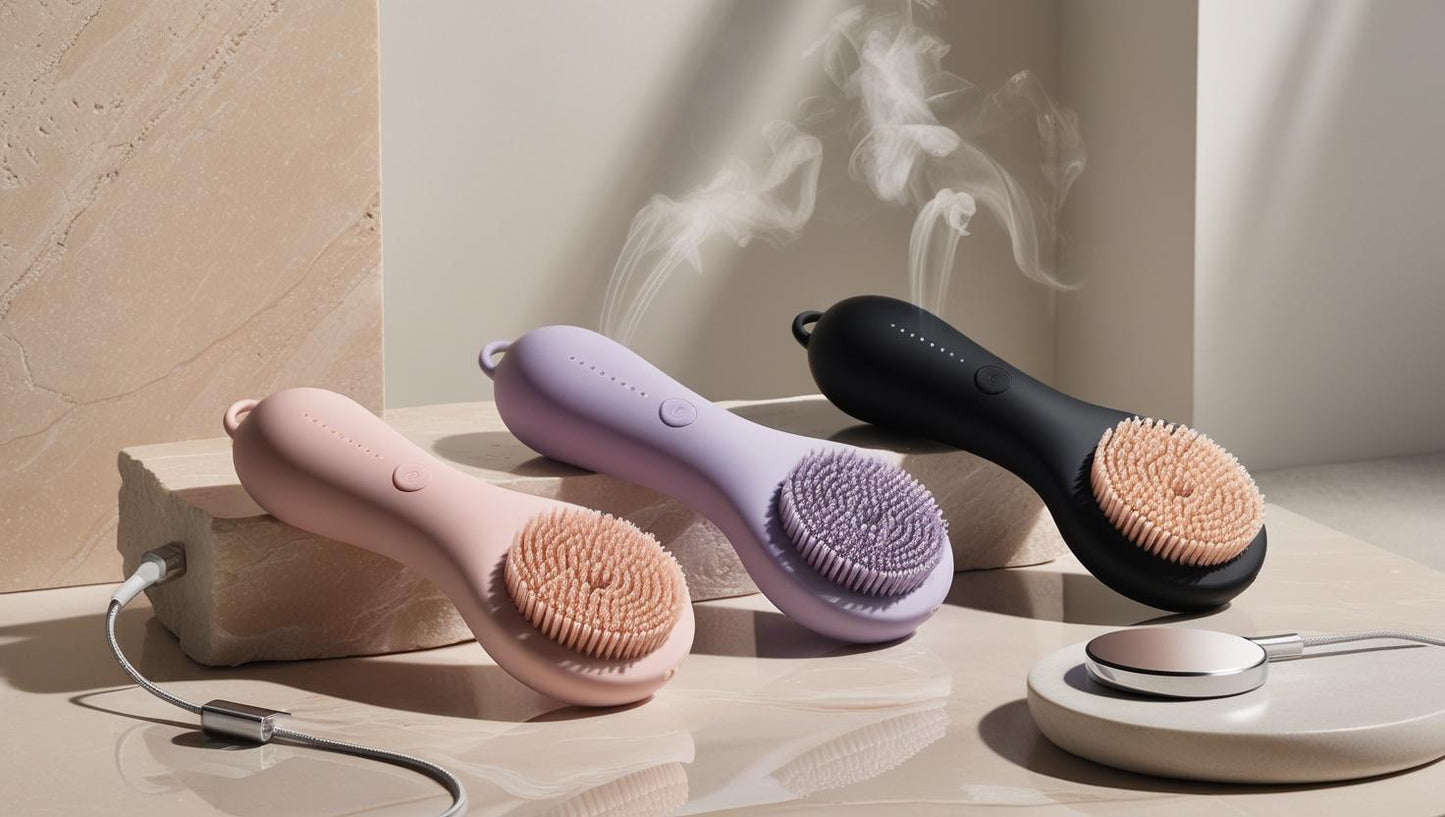 Brosse Nettoyante Chauffante Sovélia™ – Soin Visage Haute Précision